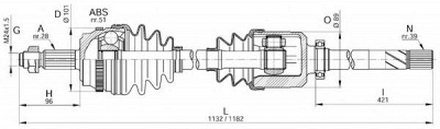 OPEN PARTS drs626100 -  Приводной вал